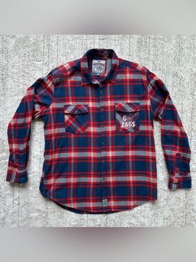 Seattle Mariners x Gonzaga Bulldogs Plaid Button Down Shirt Large 2019